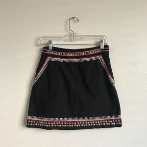 H&M Black Embellished Skirt